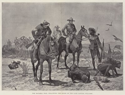 ウィリアムズ大尉の配偶者に続くマタビリ戦争 作： Richard Caton Woodville junior